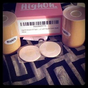 Breast lift tape and nipple covers